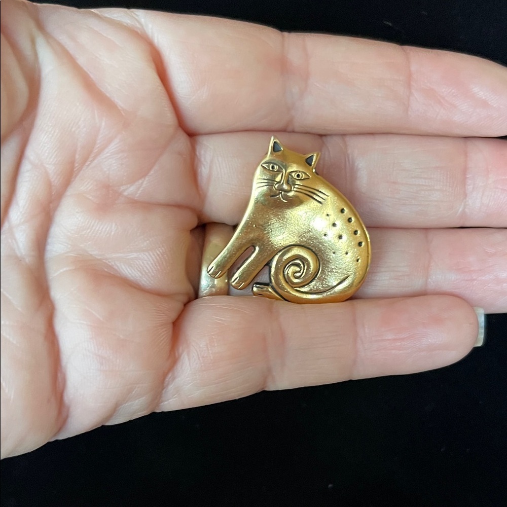 Laurel Burch Gold Cat Pin